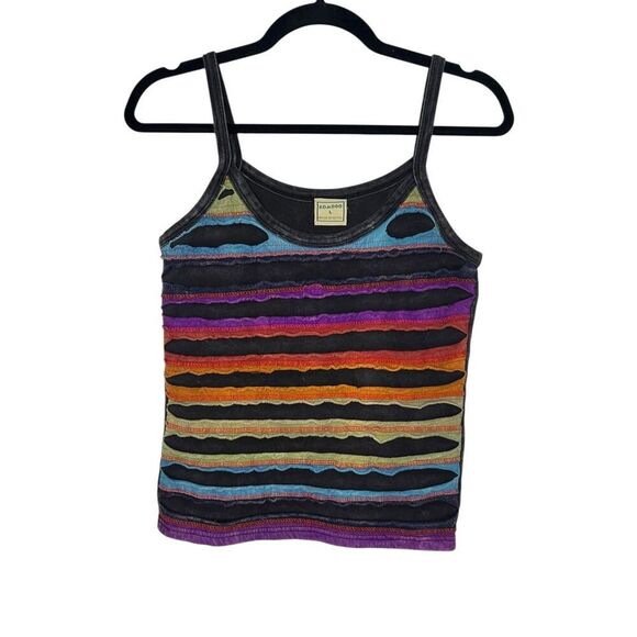 Komodo Women’s Large Stonewashed Rainbow Tank Top Cotton - Picture 1 of 5